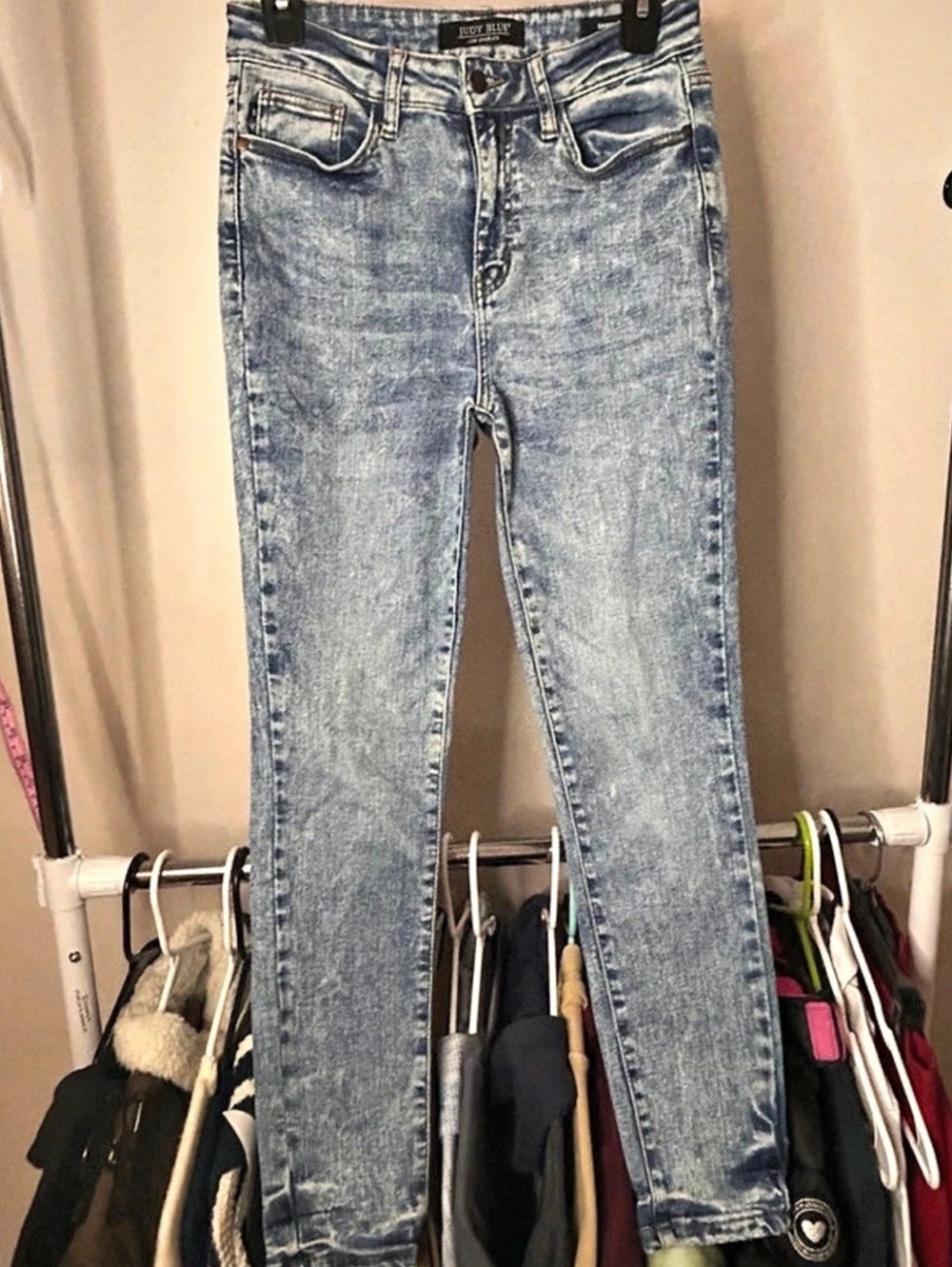 Judy Blue Skinny Fit Skinny Jeans in Blue Waist 5/27